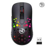 HXSJ T100 10000 DPI RGB Macro Definition Wired Wireless Dual-mode Mouse(Black)