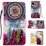 For Samsung Galaxy A12 Painted Pattern Horizontal Flip Leather Case with Holder & Card Slots & Photo Frame(Dreamcatcher)