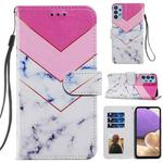 For Samsung Galaxy A32 4G Painted Pattern Horizontal Flip Leather Case with Holder & Card Slots & Photo Frame(Smoke Marble)
