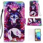 For Samsung Galaxy A51 Painted Pattern Horizontal Flip Leather Case with Holder & Card Slots & Photo Frame(Wolf Totem)