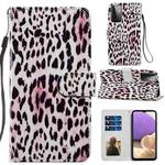 For Samsung Galaxy A72 5G / 4G Painted Pattern Horizontal Flip Leather Case with Holder & Card Slots & Photo Frame(Leopard)