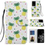 For Samsung Galaxy S20 Ultra Painted Pattern Horizontal Flip Leather Case with Holder & Card Slots & Photo Frame(Pineapple)