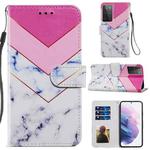 For Samsung Galaxy S21 Ultra 5G Painted Pattern Horizontal Flip Leather Case with Holder & Card Slots & Photo Frame(Smoke Marble)