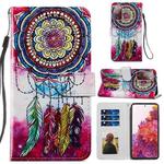 For Samsung Galaxy S20 FE Painted Pattern Horizontal Flip Leather Case with Holder & Card Slots & Photo Frame(Dreamcatcher)