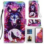 For Samsung Galaxy S20 FE Painted Pattern Horizontal Flip Leather Case with Holder & Card Slots & Photo Frame(Wolf Totem)