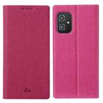 For Asus Zenfone 8 ZS590KS ViLi DMX Series Shockproof TPU + PU Leather Magnetic Attraction Horizontal Flip Case with Card Slot & Holder(Rose Red)