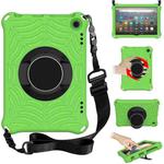 For Amazon Kindle Fire HD 8 2020 Spider King EVA Protective Case with Adjustable Shoulder Strap & Holder(Green)