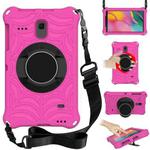 For Samsung Galaxy Tab A 8.0 2018 SM-T387W / SM-T387V & Tab A 8.0 SM-T385 / T380 & Tab 4 T330 & Tab E 8.0 T377 Spider King EVA Protective Case with Adjustable Shoulder Strap & Holder(Rose Red)