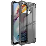 For Motorola Moto G40 Fusion / G60 IMAK All-inclusive Shockproof Airbag TPU Case with Screen Protector(Transparent Black)