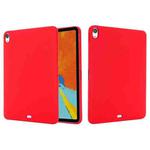 Solid Color Liquid Silicone Shockpoof Tablet Case For iPad Air 11 2024 / Air 2022 / 2020 10.9(Red)