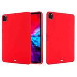 For iPad Pro 11 2018 / 2020 Solid Color Liquid Silicone Dropproof Full Coverage Protective Tablet Case(Red)