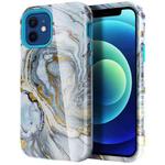 For iPhone 12 mini Varnishing Water Stick TPU + Hard Plastic Shockproof Protective Case (10022 Marble)