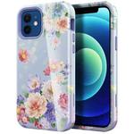 For iPhone 12 mini Varnishing Water Stick TPU + Hard Plastic Shockproof Protective Case (10046 Flower)