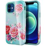For iPhone 12 mini Varnishing Water Stick TPU + Hard Plastic Shockproof Protective Case (10045 Flower)