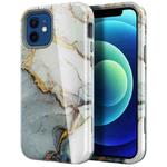 For iPhone 12 mini Varnishing Water Stick TPU + Hard Plastic Shockproof Protective Case (10029 Marble)