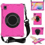 Spider King EVA Protective Case with Adjustable Shoulder Strap & Holder & Pen Slot For Samsung Galaxy Tab S6 Lite SM-P610 / SM-P615(Rose Red)