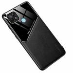 For OPPO Realme C21 All-inclusive Leather + Organic Glass Protective Case with Metal Iron Sheet(Black)