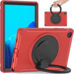 Shockproof TPU + PC Protective Case with 360 Degree Rotation Foldable Handle Grip Holder & Pen Slot For Samsung Galaxy Tab A7 10.4 2020 T500(Red)