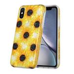 For iPhone XS Max Shell Texture Pattern Full-coverage TPU Shockproof Protective Case(Little Sunflowers)
