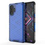 For Xiaomi Redmi K40 Gaming Shockproof Honeycomb PC + TPU Protective Case(Blue)