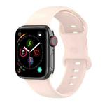 Small Size Silicone Watch Band For Apple Watch Series 9&8&7 41mm / SE 3&SE 2&6&SE&5&4 40mm / 3&2&1 38mm(Sand Pink)