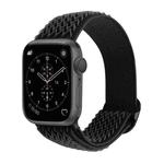 Wave Texture Nylon Watch Band For Apple Watch Ultra 49mm / Series 8&7 45mm / SE 2&6&SE&5&4 44mm / 3&2&1 42mm(Black)