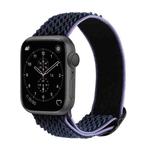 Wave Texture Nylon Watch Band For Apple Watch Ultra 49mm / Series 8&7 45mm / SE 2&6&SE&5&4 44mm / 3&2&1 42mm(Midnight Blue Black)