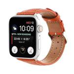 Small Waist Cross Texture Leather Watch Band For Apple Watch Series 9&8&7 41mm / SE 3&SE 2&6&SE&5&4 40mm / 3&2&1 38mm(Orange)