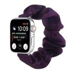 Scarf Hair Tie Watch Band For Apple Watch Ultra 49mm / Series 8&7 45mm / SE 2&6&SE&5&4 44mm / 3&2&1 42mm(Dark Purple)