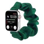 Scarf Hair Tie Watch Band For Apple Watch Ultra 49mm / Series 8&7 45mm / SE 2&6&SE&5&4 44mm / 3&2&1 42mm(Dark Green)