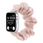 Scarf Hair Tie Watch Band For Apple Watch Ultra 49mm / Series 8&7 45mm / SE 2&6&SE&5&4 44mm / 3&2&1 42mm(Light Pink)