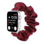 Scarf Hair Tie Watch Band For Apple Watch Ultra 49mm / Series 8&7 45mm / SE 2&6&SE&5&4 44mm / 3&2&1 42mm(Red Wine)