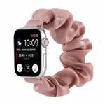 Scarf Hair Tie Watch Band For Apple Watch Ultra 49mm / Series 8&7 45mm / SE 2&6&SE&5&4 44mm / 3&2&1 42mm(Lotus Root Pink)