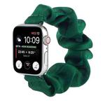 Scarf Hair Tie Watch Band For Apple Watch Series 8&7 41mm / SE 2&6&SE&5&4 40mm / 3&2&1 38mm(Dark Green)