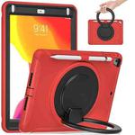 Shockproof TPU + PC Protective Case with 360 Degree Rotation Foldable Handle Grip Holder & Pen Slot For iPad 9.7 2018 / 2017 / Air 2 / Pro 9.7(Red)