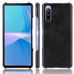 For Sony Xperia 1 III Shockproof Litchi Texture PC + PU Case(Black)