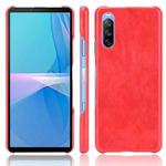 For Sony Xperia 1 III Shockproof Litchi Texture PC + PU Case(Red)