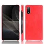 For Sony Xperia Ace II Shockproof Litchi Texture PC + PU Case(Red)