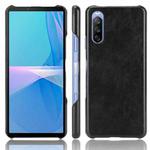 For Sony Xperia 10 III Shockproof Litchi Texture PC + PU Case(Black)
