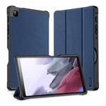 For Samsung Galaxy Tab A7 Lite DUX DUCIS Domo Series Horizontal Flip Magnetic PU Leather Case with Three-folding Holder & Wake-up / Sleep Function(Blue)