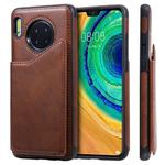 For Huawei Mate 30 Calf Texture Horizontal Flip Leather Case with Holder & Card Slots & Frame(Coffee)