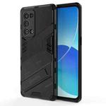 For OPPO Reno6 Pro+ 5G Punk Armor 2 in 1 PC + TPU Shockproof Case with Invisible Holder(Black)