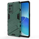 For OPPO Reno6 Pro+ 5G Punk Armor 2 in 1 PC + TPU Shockproof Case with Invisible Holder(Green)