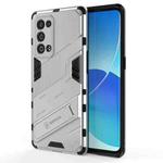 For OPPO Reno6 Pro+ 5G Punk Armor 2 in 1 PC + TPU Shockproof Case with Invisible Holder(White)