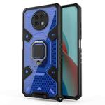 For Xiaomi Redmi Note 9 5G Space PC+TPU Ring Holder Protective Case(Blue)