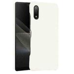 For Sony Xperia Ace II Shockproof Crocodile Texture PC + PU Case(White)