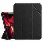For iPad Pro 11 2022 / 2021 / 2020 NILLKIN PC + TPU Horizontal Flip Leather Tablet Case with Holder & Pen Slot & Sleep / Wake-up Function(Black)