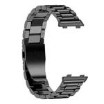 For OPPO Watch 41mm Three-beads Steel Watch Band(Black)