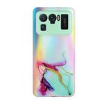 For Xiaomi Mi 11 Ultra Laser Marble Pattern Clear TPU Shockproof Protective Case(Green)