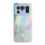 For Xiaomi Mi 11 Ultra Laser Marble Pattern Clear TPU Shockproof Protective Case(Grey)